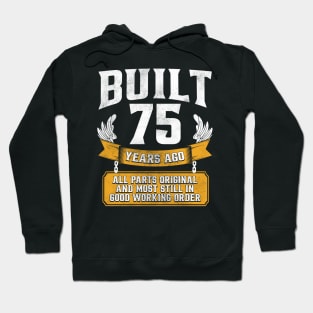 Funny 75th Birthday B-Day Gift Saying Age 75 Year Joke Hoodie